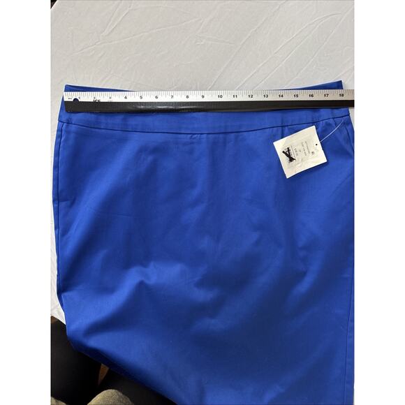 89th + Madison Women's 14 Stretch Pencil Skirt Surf the Web Cobalt Blue Business - Picture 5 of 6